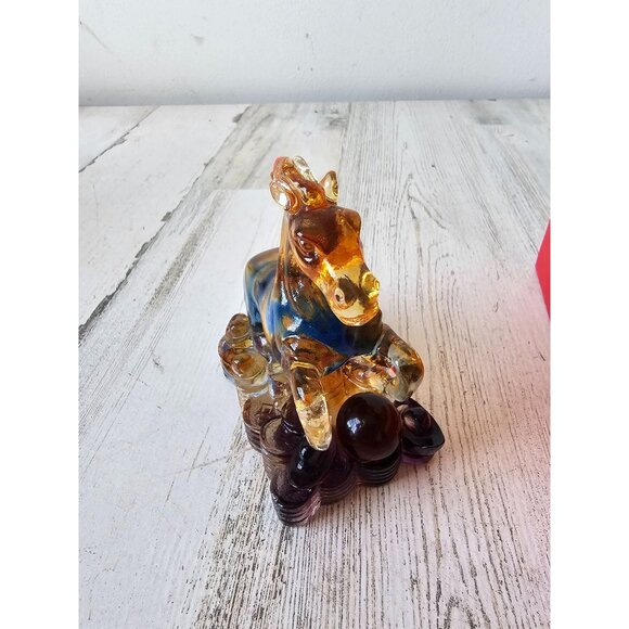 Kalifano horse crystal carved statue‎ figurine new - Picture 5 of 9